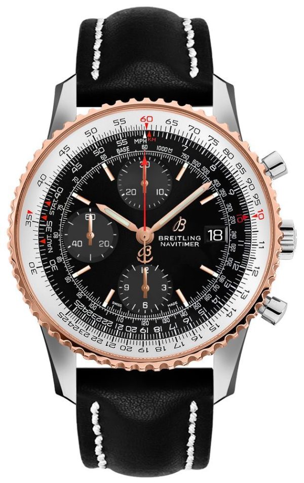 Breitling Navitimer 1 Chronograph 41 Stainless Steel / Red Gold / Black / Calf / Pin- U13324211B1X1