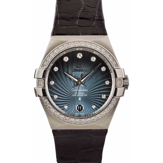 Omega Constellation Grey Supernova Diamond Dial 123.18.35.20.56.001