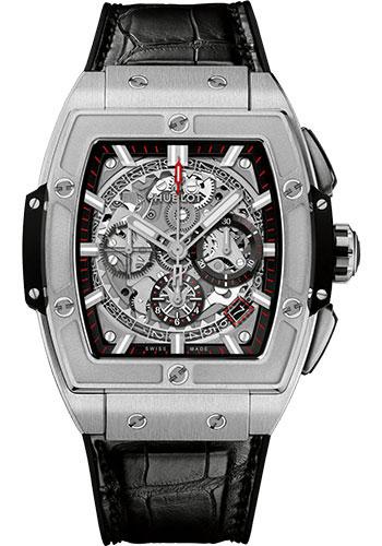 Hublot Spirit of Big Bang Titanium Watch – 42 mm – Sapphire Dial – Black Rubber and Leather Strap-641.NX.0173.LR