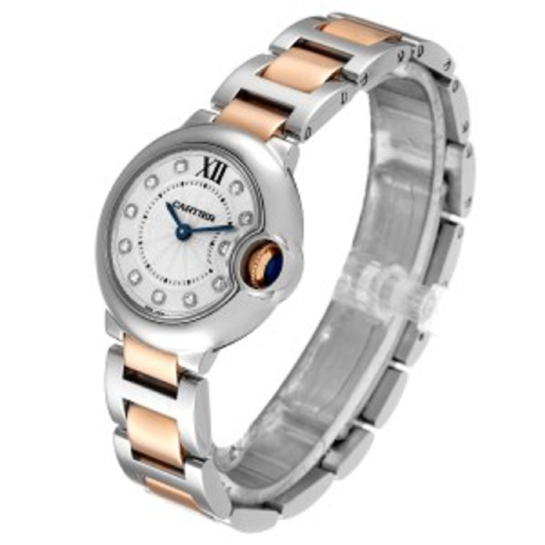 Cartier Ballon Blue de Cartier 36 Automatic Stainless Steel / Pink Gold / Diamond / Bracelet- WE902031