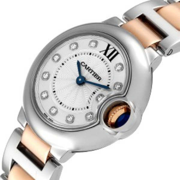 Cartier Ballon Blue de Cartier 36 Automatic Stainless Steel / Pink Gold / Diamond / Bracelet- WE902031
