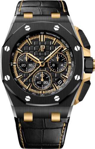 Audemars Piguet Royal Oak Offshore 43mm Chronograph Ceramic Yellow Gold Links Black Dial – 26420CE.OO.A127CR.01