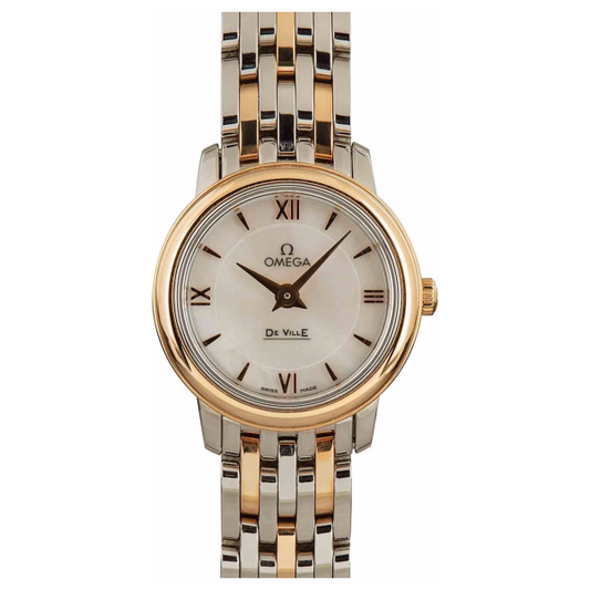 omega De ville red gold on steel 424.20.24.60.05.002