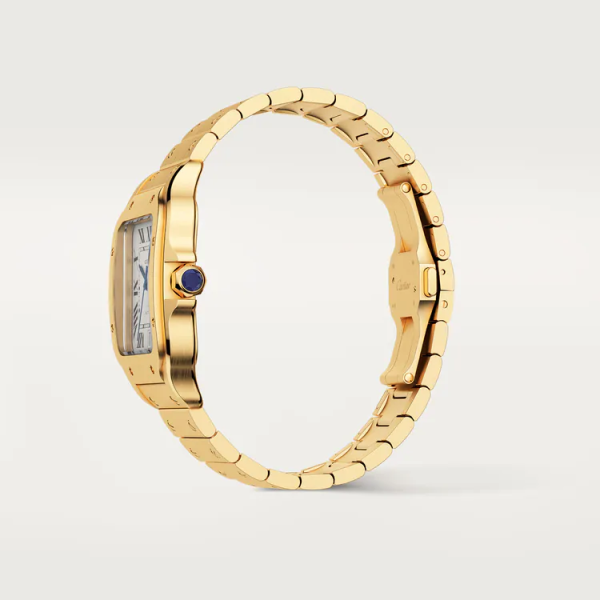 SANTOS Gold 39.8mm Large model, automatic movement, yellow gold, interchangeable metal and leather bracelets