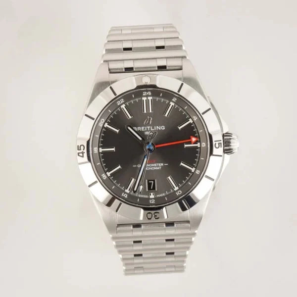 Breitling – A32398101M1A1 Chronomat 40 GMT Stainless Steel / Grey / Rouleaux
