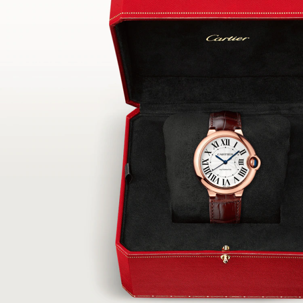 Cartier Ballon Blue de Cartier 36 Automatic Pink Gold / Silver WGBB0009