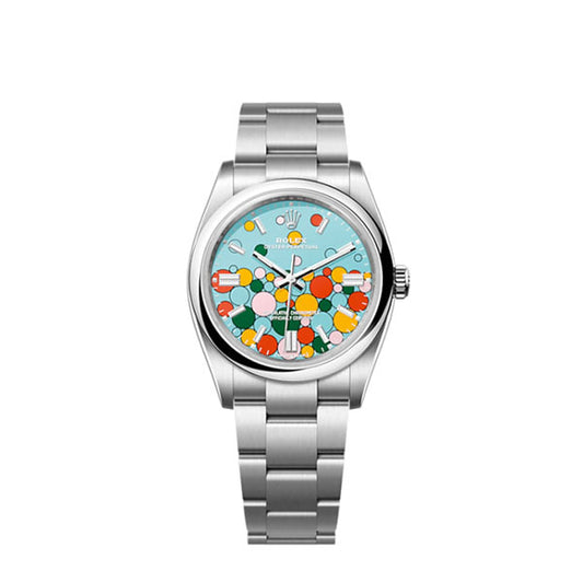 Oyster Perpetual 126000 36mm Turquoise Celebration Motif Dial