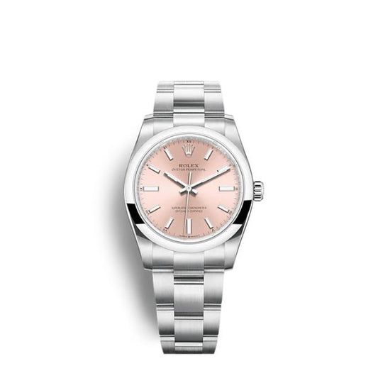 Oyster Perpetual 124200 34mm 904L Steel Pink Dial