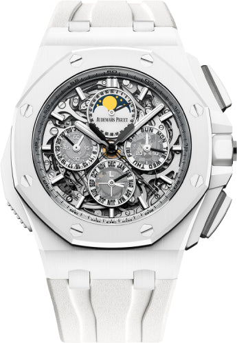 Audemars Piguet Royal Oak Offshore 44mm Grande Complication White Ceramic Sapphire Dial Rubber Strap – 26582CB.OO.A010CA.01