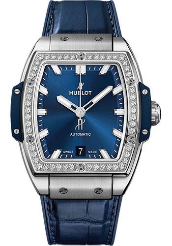 Hublot Spirit Of Big Bang Titanium Blue Diamonds Watch – 39 mm – Blue Dial-665.NX.7170.LR.1204
