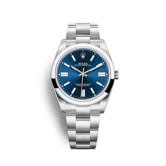 Oyster Perpetual 41mm 124300 904L Steel Blue Dial