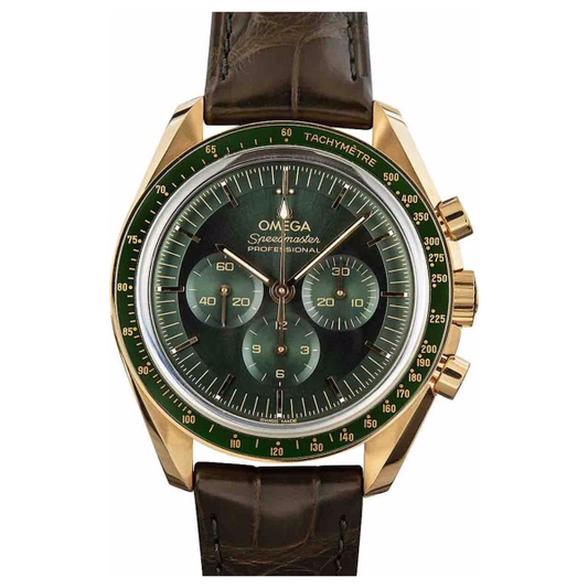Omega Speedmaster Professional Moonwatch 3861 Moonshine Gold / Green 310.63.42.50.10.001