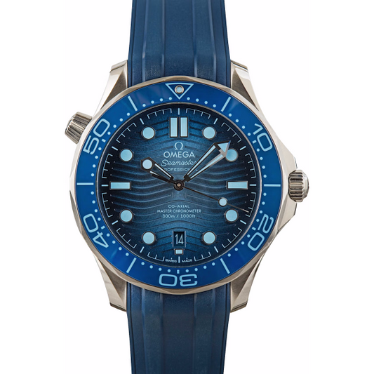 Omega Seamaster Diver 300M Master Co-Axial 42 Summer Blue / Rubber