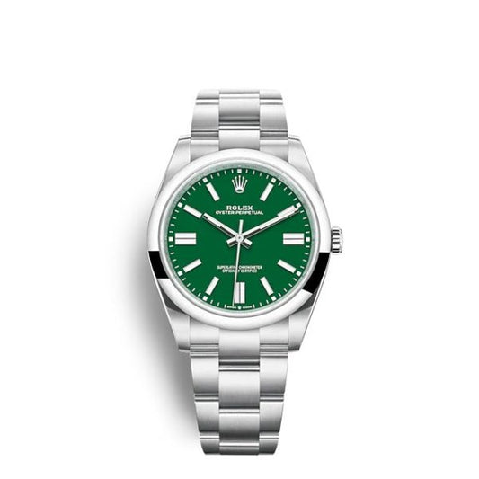 Oyster Perpetual 41mm 124300 904L Steel Green Dial
