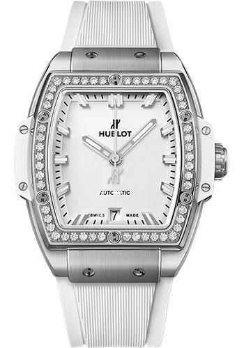 Hublot Spirit Of Big Bang Titanium White Diamonds Watch – 39 mm – White Dial-665.NE.2010.RW.1204