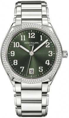 Patek Philippe Twenty~4 Automatic Round Olive Green Sunburst Dial Ladies Watch – 7300/1200A-011