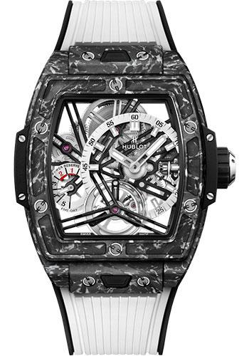 Hublot Spirit of Big Bang Tourbillon Carbon White Watch – 42 mm – Sapphire Dial – Black and White Rubber Strap Limited Edition of 100-645.QW.2012.RW