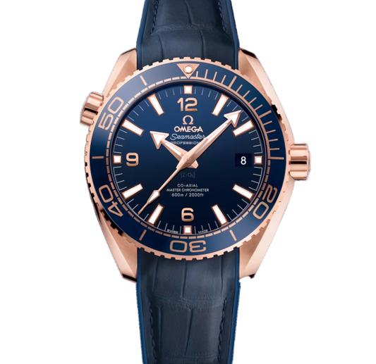 Omega Seamaster Planet Ocean 600M Co-Axial 43.5 Master Chronometer Sedna Gold / Blue / Strap 215.63.44.21.03.001