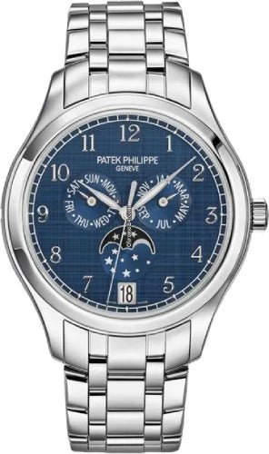 Patek Philippe Complications Annual Calendar Moon Phases Stainless Steel Blue Dial  4947/1A-001