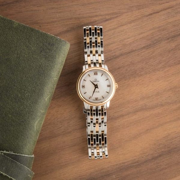 omega De ville red gold on steel 424.20.24.60.05.002