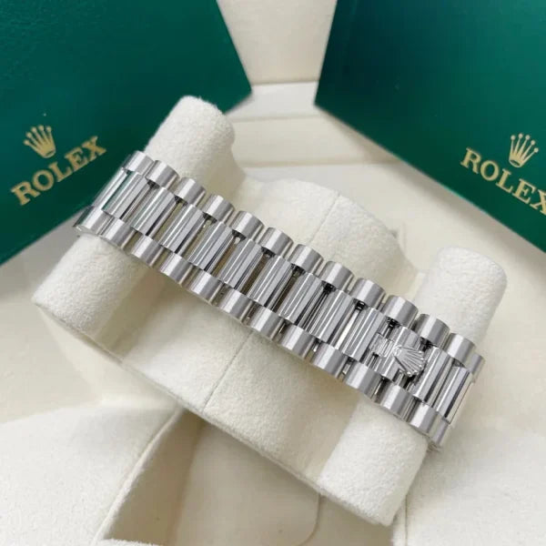Rolex Day-Date 40 228239 Fluted Bezel Baguette Diamond Meteorite Dial