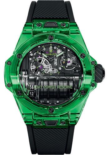 Hublot Big Bang MP-11 Power Reserve 14 Days Green SAXEM Watch – 45 mm – Sapphire Crystal Dial Limited Edition of 6-911.JG.0129.RX