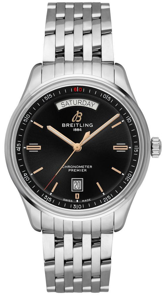 Breitling Premier Automatic Day & Date 40 Stainless Steel / Black / Bracelet- A45340241B1A1