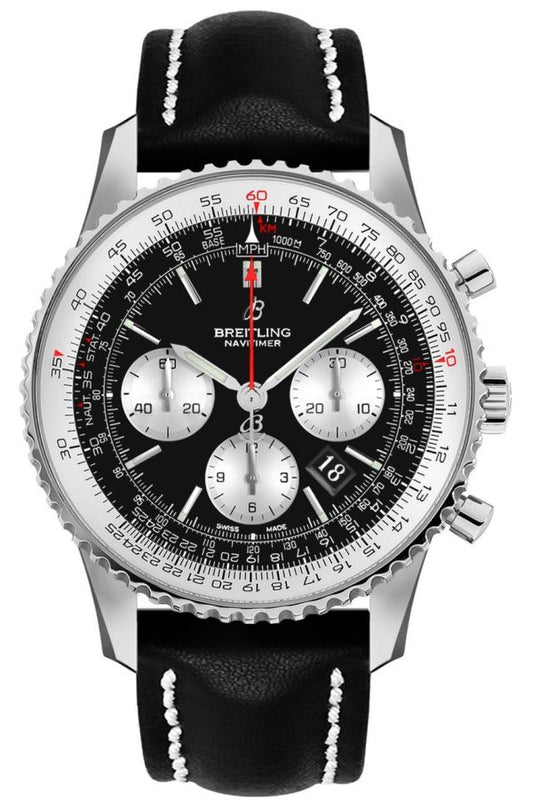 Breitling Navitimer 1 B01 Chronograph 43 Stainless Steel / Black / Calf / Pin- AB0121211B1X1