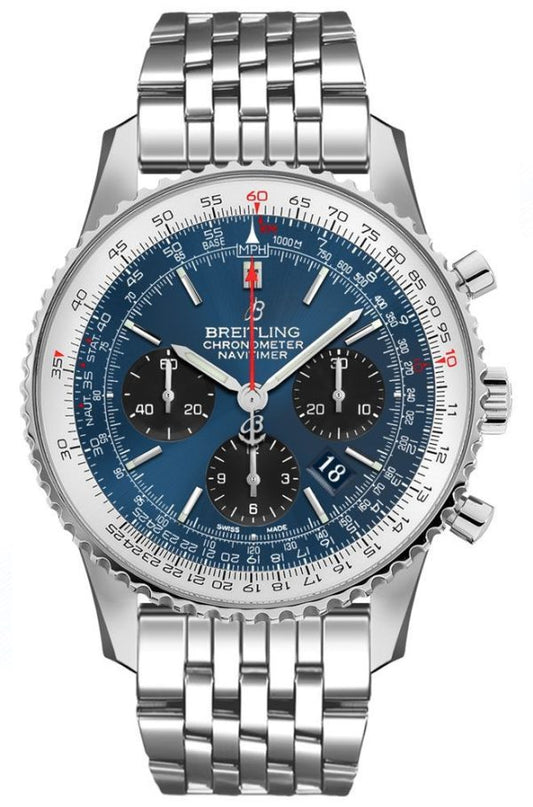 Breitling Navitimer 1 B01 Chronograph 43 Stainless Steel / Blue / Bracelet – AB0121211C1A1