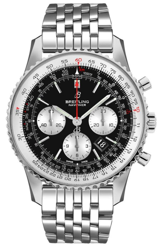 Breitling Navitimer 1 B01 Chronograph 43 Stainless Steel / Black / Bracelet – AB0121211B1A1