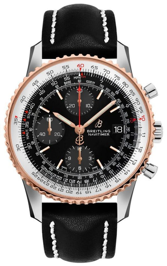 Breitling  Navitimer 1 Chronograph 41 Stainless Steel / Red Gold / Black / Calf / Pin- U13324211B1X1