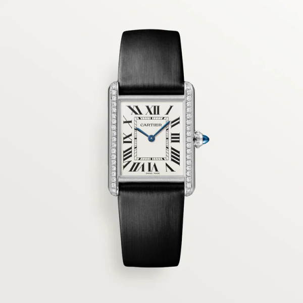 Cartier – W4TA0017 Tank Must Large Quartz Stainless Steel – Diamond / Silver
