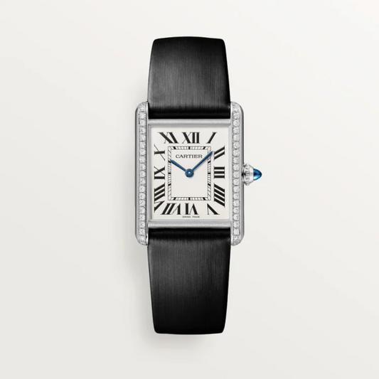 Cartier – W4TA0017 Tank Must Large Quartz Stainless Steel – Diamond / Silver