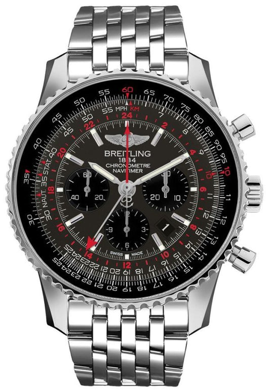 Breitling  Navitimer GMT Stainless Steel / Grey / Bracelet- AB04413A/F573/453A