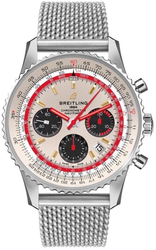 Breitling  Navitimer 1 B01 Chronograph 43 Stainless Steel / Airline Editions TWA / Mesh- AB01219A1G1A1