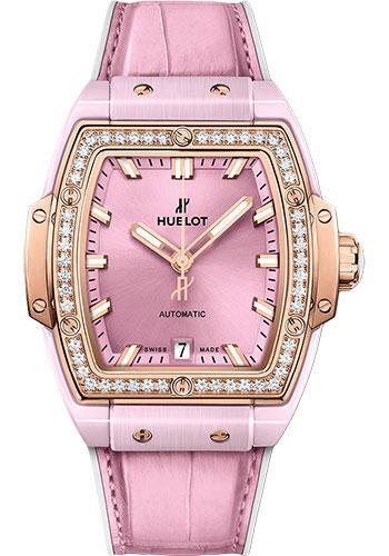 Hublot Spirit Of Big Bang Pink Ceramic King Gold Diamonds Watch – 39 mm – Pink Dial-665.RO.891P.LR.1204