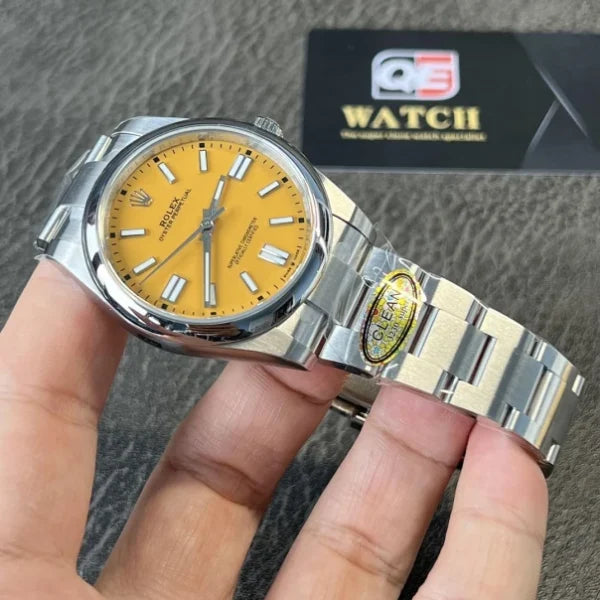 Oyster Perpetual 41mm 124300 904L Steel Yellow Dial