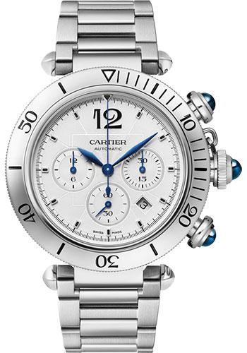 Cartier Pasha de Cartier Watch – 41 mm Steel Case – Silvered Dial – Bracelet – WSPA0018