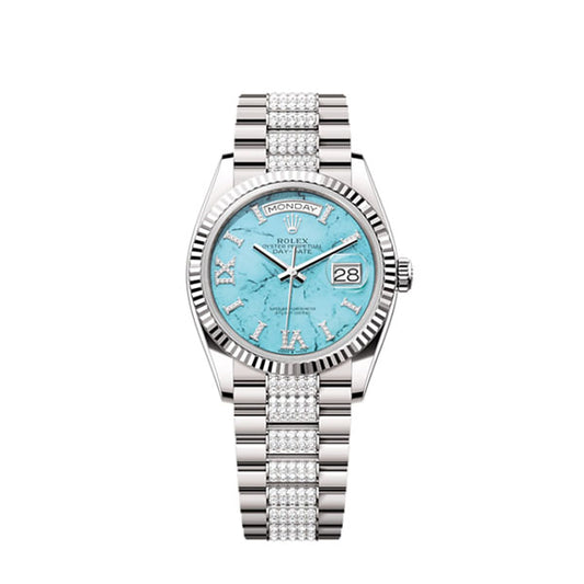 Rolex Day-Date 36, 18k White Gold with Diamond-set, 36mm, Ref# 128239-0045