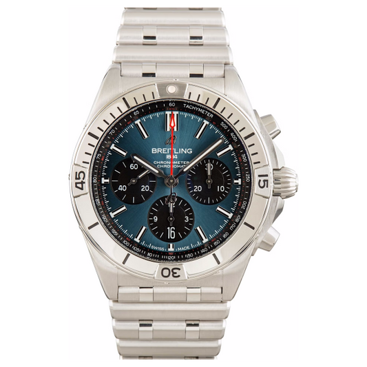 Breitling – AB0134101C1A1 Chronomat B01 42 Stainless Steel / Blue / Rouleaux