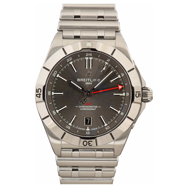 Breitling – A32398101M1A1 Chronomat 40 GMT Stainless Steel / Grey / Rouleaux