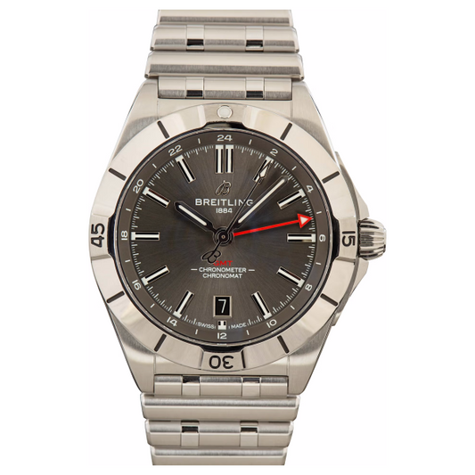Breitling – A32398101M1A1 Chronomat 40 GMT Stainless Steel / Grey / Rouleaux