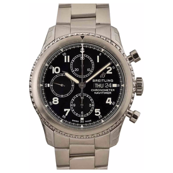 Breitling – A13314101B1A1 Navitimer 8 Chronograph 43 Stainless Steel / Black / Bracelet