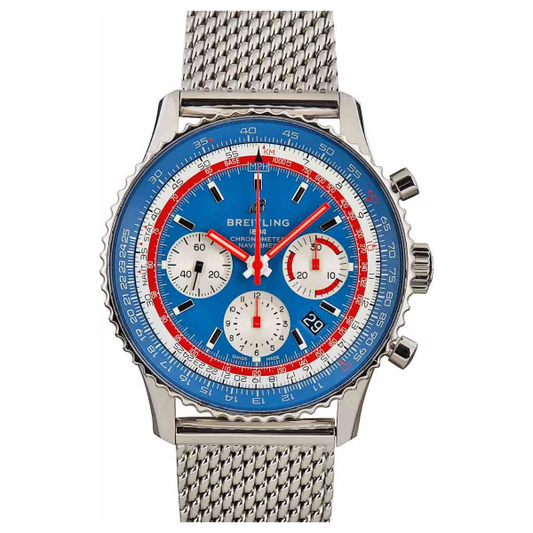 Breitling – AB01212B1C1A1 Navitimer 1 B01 Chronograph 43 Stainless Steel / Airline Editions Pan Am / Mesh