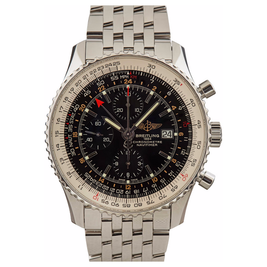 Breitling – A2432212/B726/443A Navitimer World Stainless Steel / Black / Bracelet