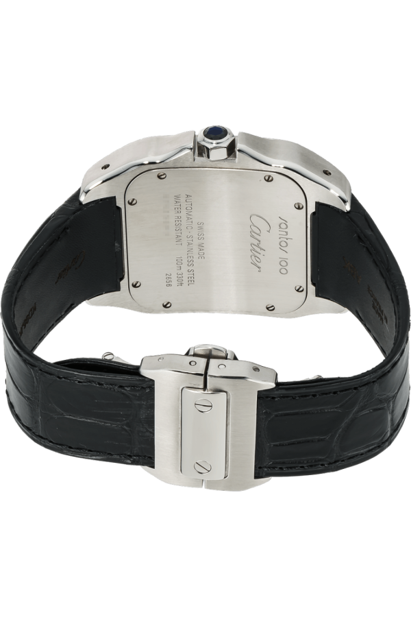 Cartier  Santos 100 41.3 Stainless Steel / Silver- W20073X8