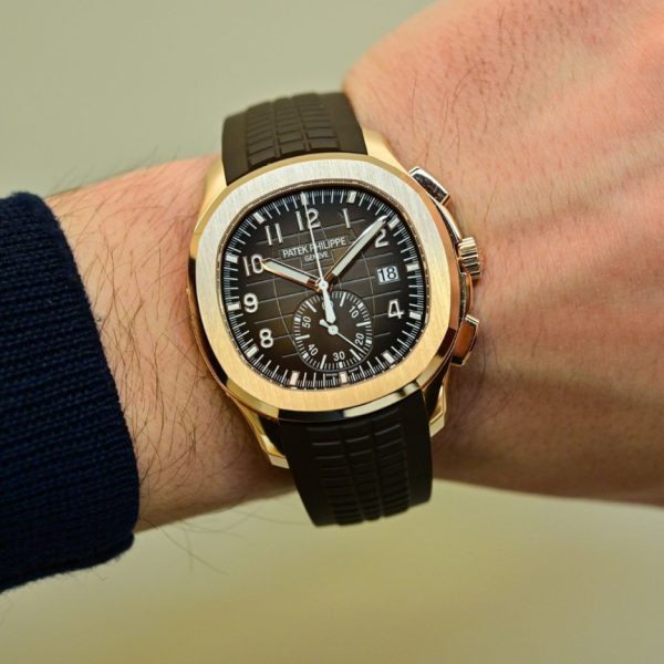 Patek Philippe Aquanaut Chronograph 5968 Rose Gold / Brown / Rubber- 5968R-001