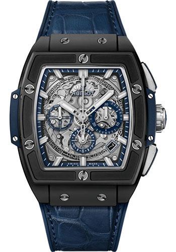 Hublot Spirit of Big Bang Ceramic Blue Watch – 42 mm – Sapphire Dial – Blue Rubber and Leather Strap-641.CI.7170.LR