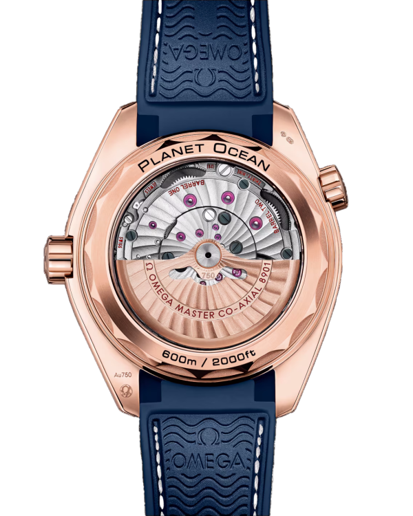 Omega Seamaster Planet Ocean 600M Co-Axial 43.5 Master Chronometer Sedna Gold / Blue / Strap 215.63.44.21.03.001