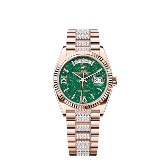 Rolex Day-Date 36, 18k Everose Gold with Diamond-set, 36mm, Ref# 128235-0069